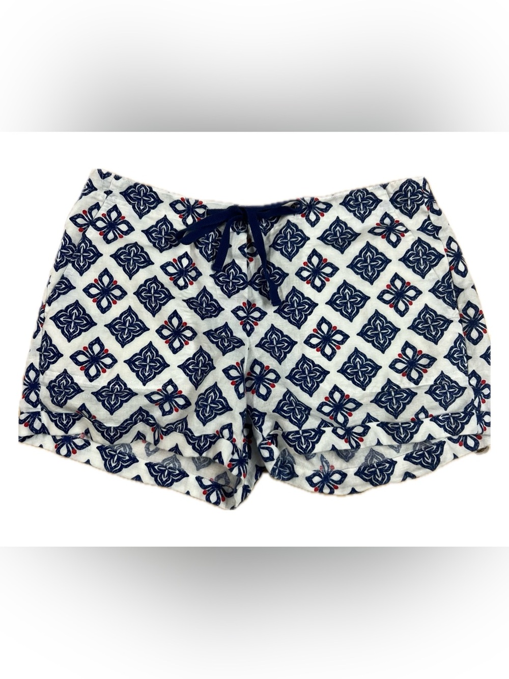 Vineyard Vines Navy and White Printed Casual Shorts, 0